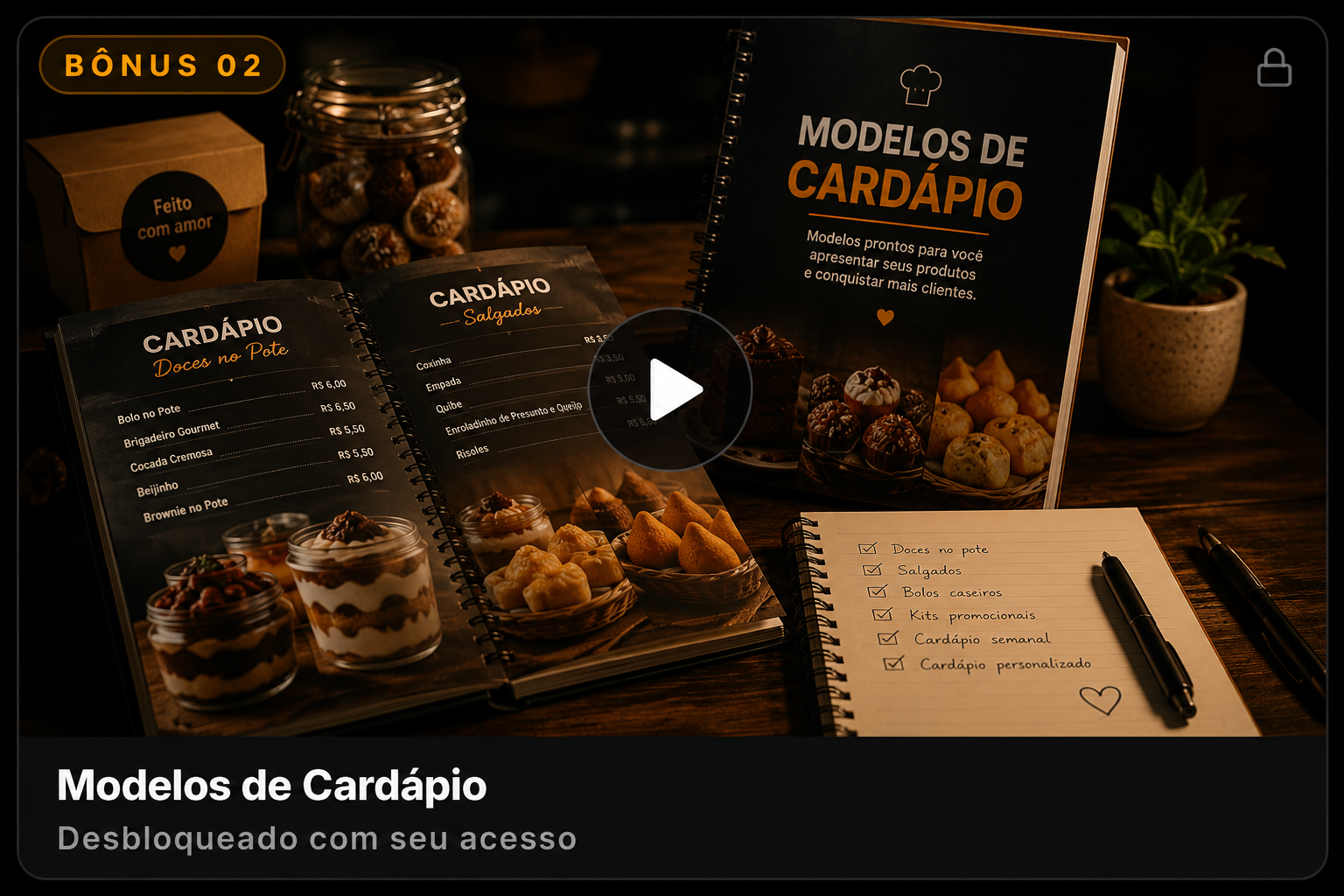 Bônus 02 — Modelos de Cardápio