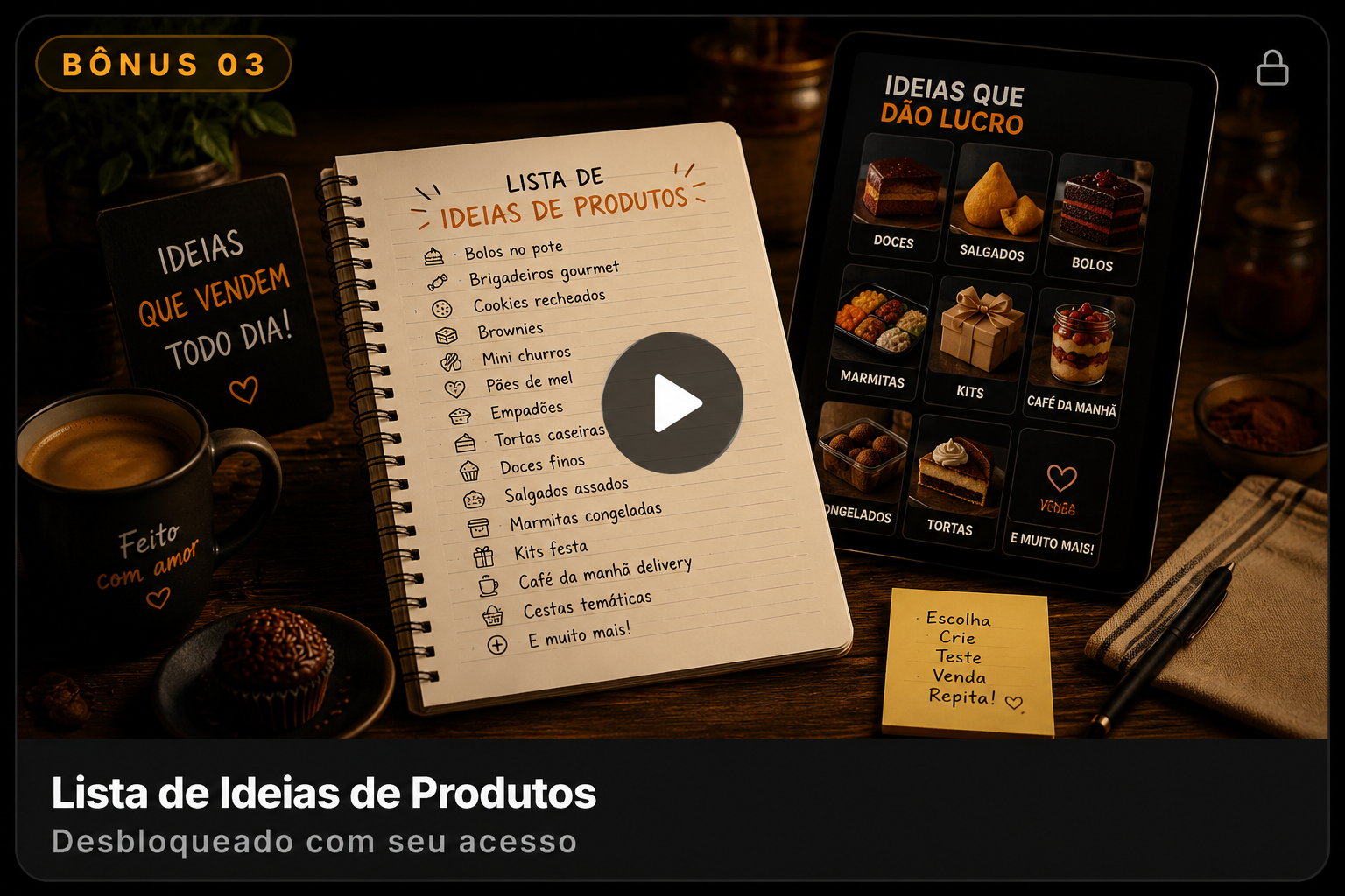 Bônus 03 — Lista de Ideias de Produtos